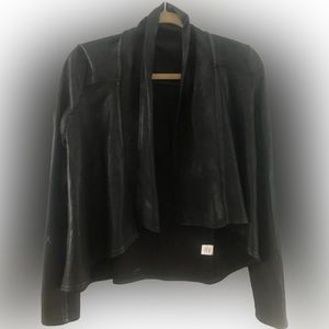 Krisa Coated black Drape Jacket size medium